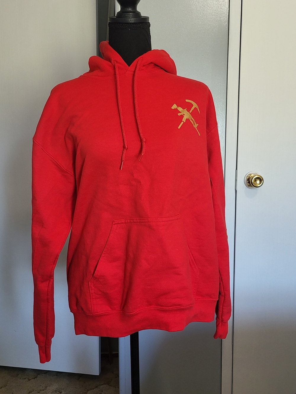 Red Graphic Pullover Hoodie